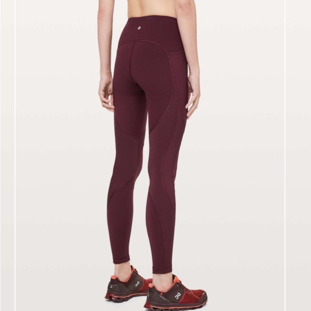 Lululemon On Repeat 7/8 Tight Leggings Eggplant Purple - Picture 2 of 9